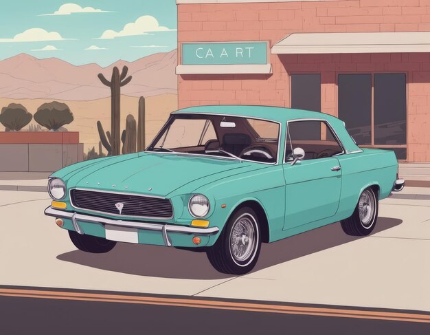 Illustration of a car on a clean background