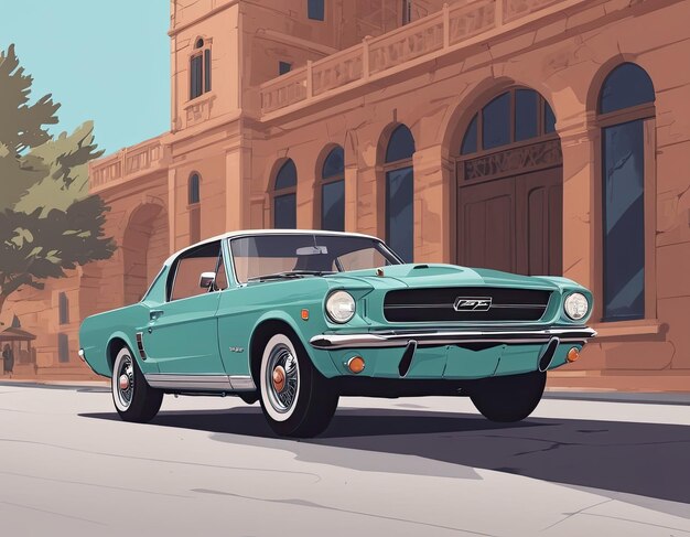 Illustration of a car on a clean background