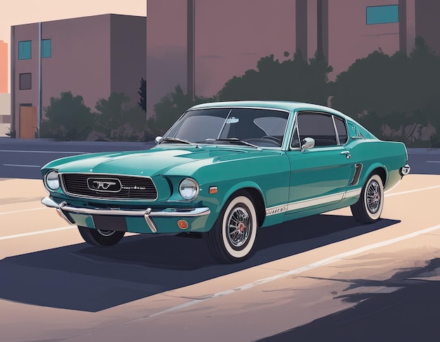 Illustration of a car on a clean background