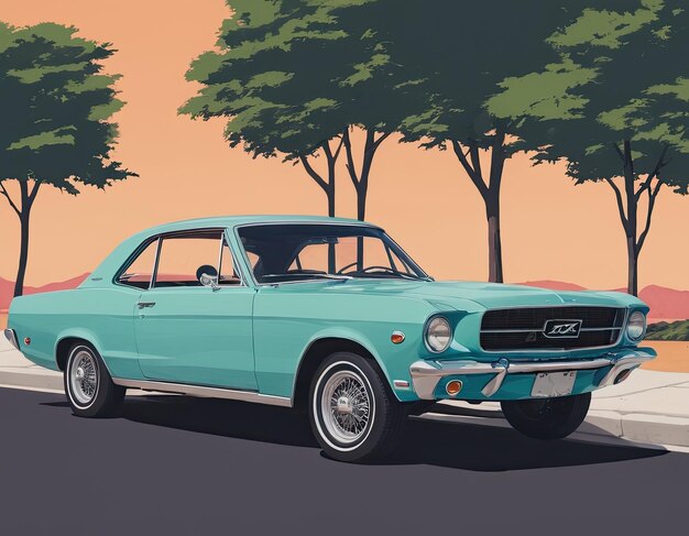 Illustration of a car on a clean background