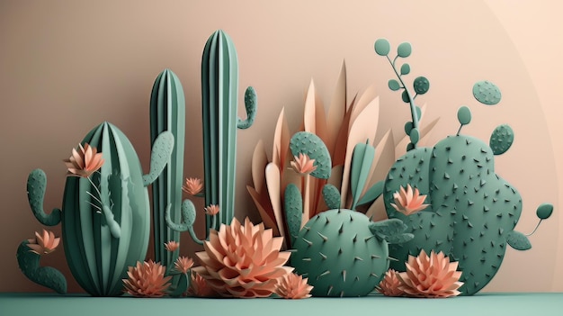 Illustration cartoon cactus