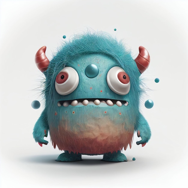 Illustration cartoon cute Monsters on isolated background Created with Generative AI technology