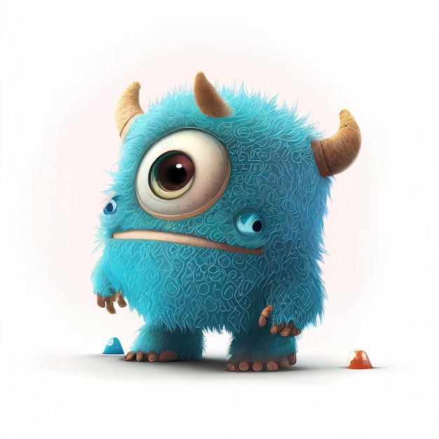 Illustration cartoon cute Monsters on isolated background Created with Generative AI technology