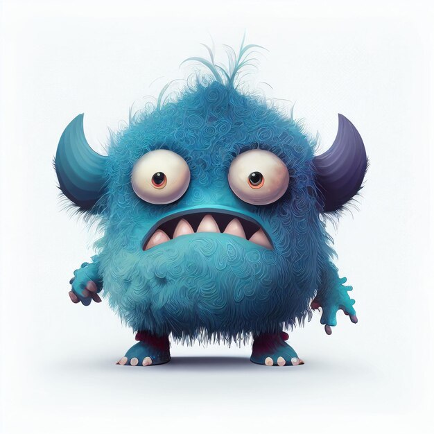 Illustration cartoon cute Monsters on isolated background Created with Generative AI technology