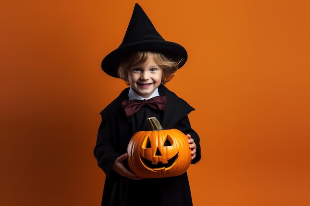 An illustration of children wearing a halloween costume AI Generated