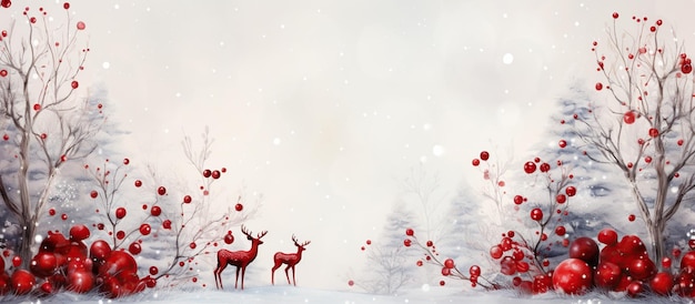 Illustration of Christmas background AI Generated