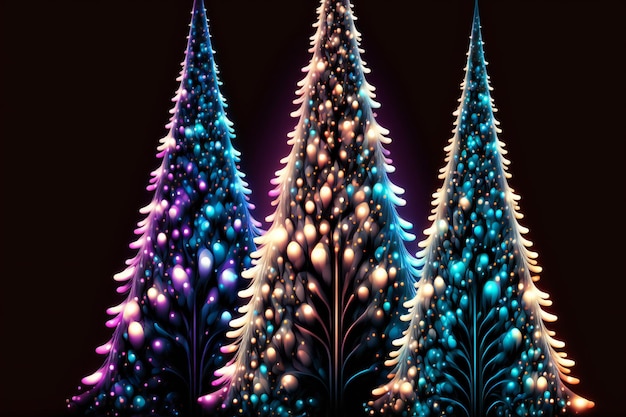 Illustration of colorful glowing christmas holidays christmas