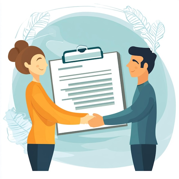 Photo an illustration of common contract clauses and terms in influencer partnerships