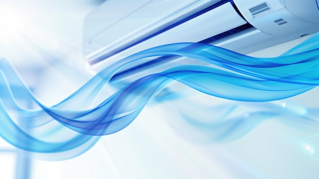 Photo illustration of cool air flow from an air conditioner symbolizing clean and fresh environment