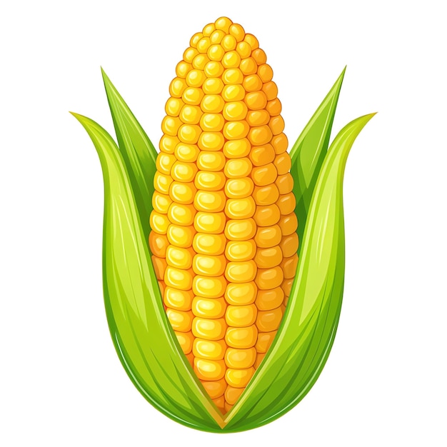 Photo an illustration of corn on a white background