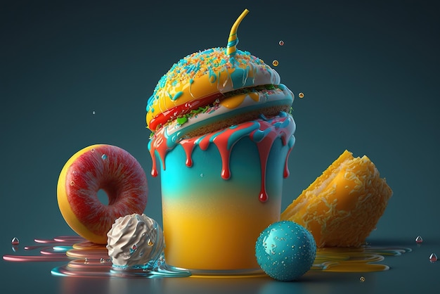 Illustration of Creative Manipulation of Food Items