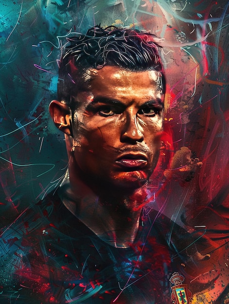 Photo illustration of cristiano ronaldo portugal cr7 vector illustration