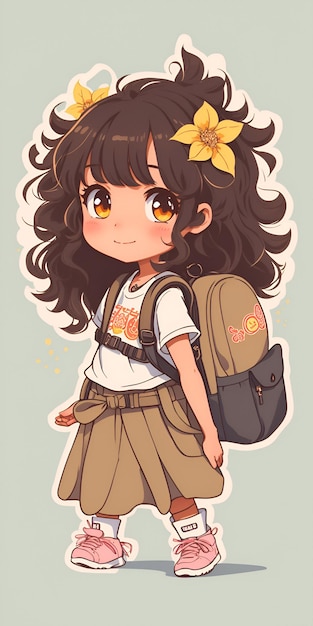 illustration cute girl