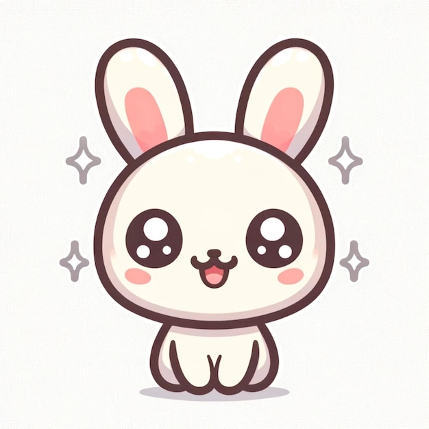 Illustration of a cute rabbit on a white background