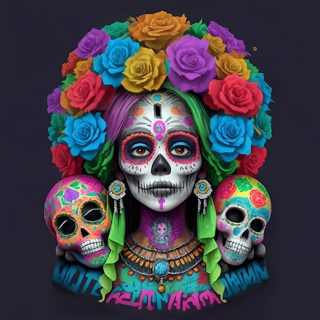 Illustration for day of the dead