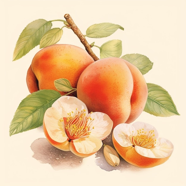 illustration of delicious apricot