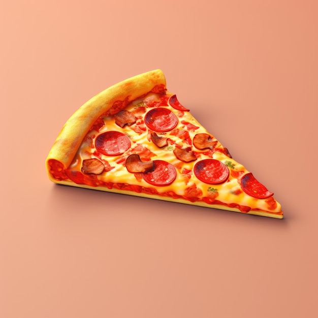 Illustration of delicious pizza isolated image