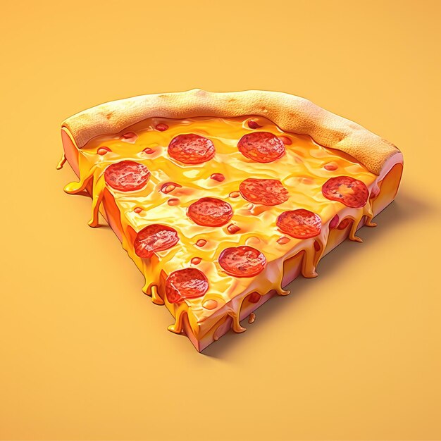 Illustration of delicious pizza isolated image