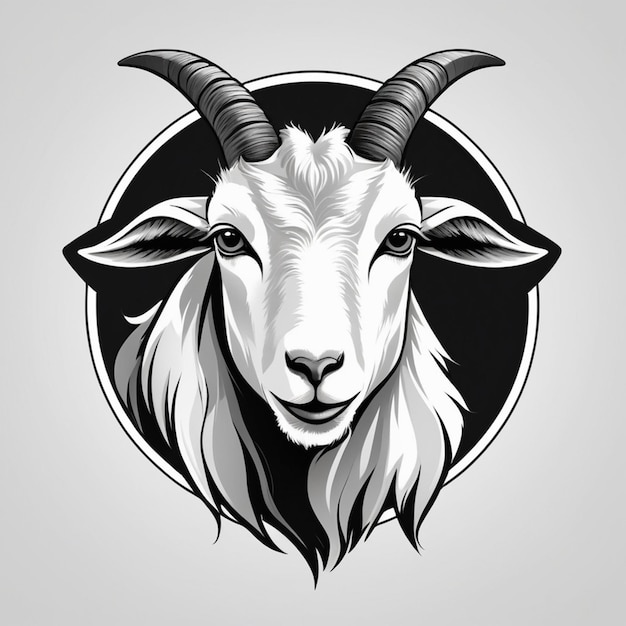 Photo illustration design graphic of goat logo perfect for design