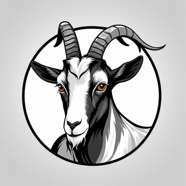 Photo illustration design graphic of goat logo perfect for design