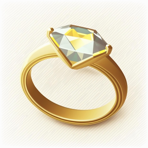 Illustration of a diamond ring