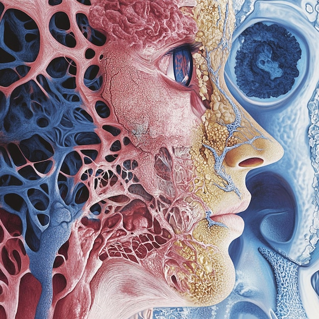 Illustration of the differences between normal and pathological tissue on imaging studies