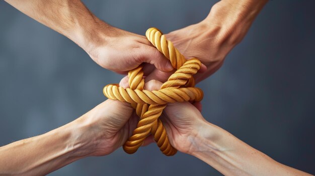 Photo illustration of diverse hands joining hands together the power of volunteer charity work teamwork ai generated image