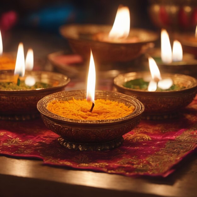 Illustration of Diwali festival Diya Lamp