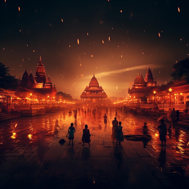 illustration of diwali post high quality 4k ultra hd hdr