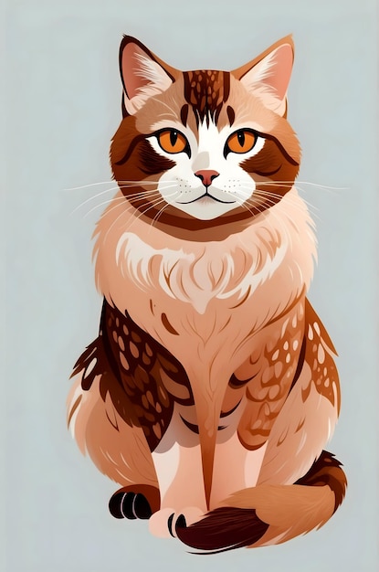 Illustration of a domestic cat