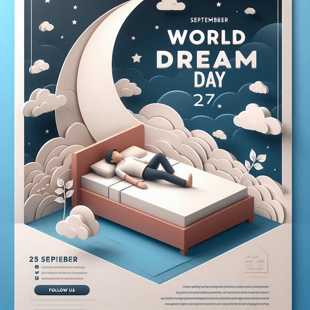 Photo illustration of dreamy moon with stars to celebrate world sleep day