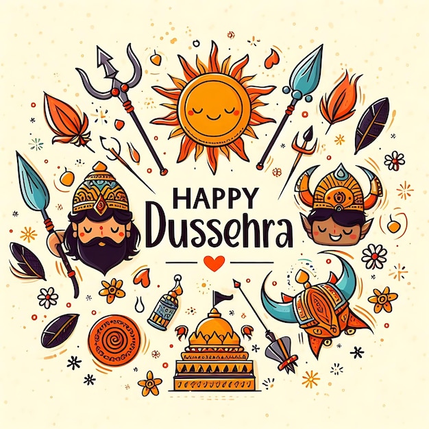 Photo illustration dussehra background