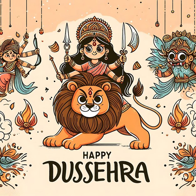 Photo illustration dussehra background