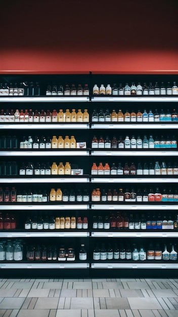 Illustration of empty shelves in a store