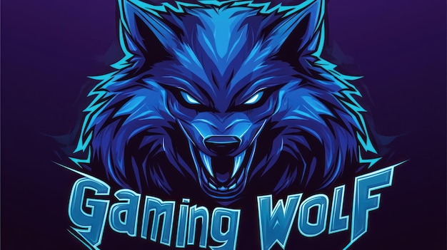 Photo illustration of esport logo animal gaming text 3939gaming wolf3939 modern mascot design background wallpaper ai generated image