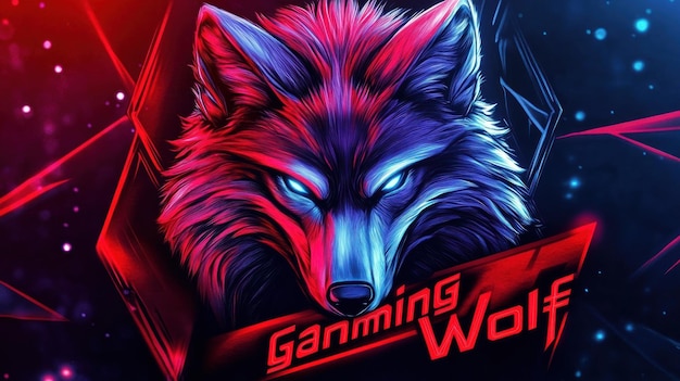 Illustration of Esport logo animal gaming text 3939gaming wolf3939 modern mascot design background wallpaper AI generated image