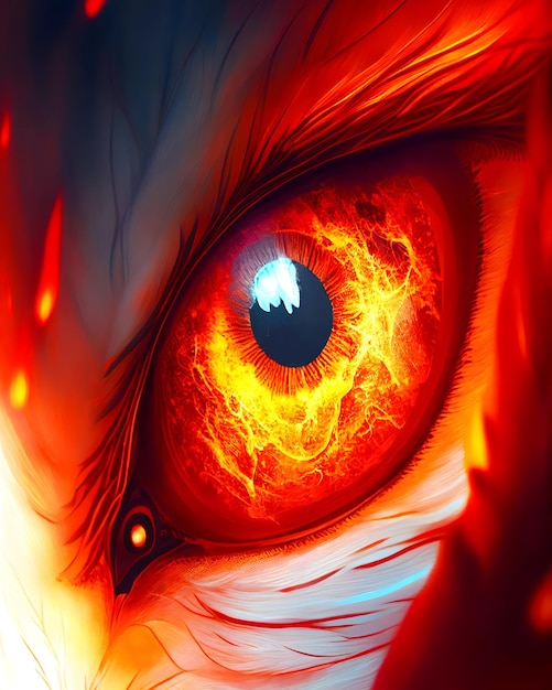 an illustration of an eye with a red eye that says quot the eye quot