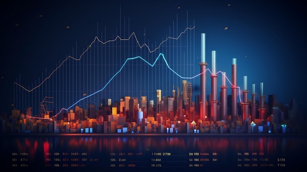 Illustration of factory and plant statistics numbers and reports Data analysis data science concept