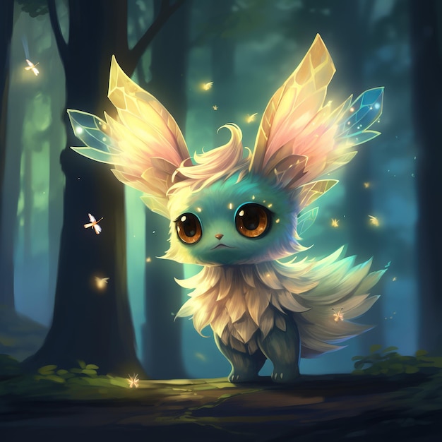 illustration of The fairy Pokemon gracefully fluttered through the