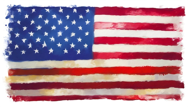 Illustration of flag united states of america