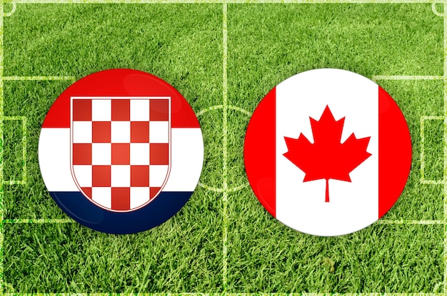 Illustration for football match croatia vs canada