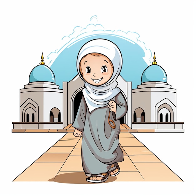 illustration of fun islamic drawings muslim clipart images children