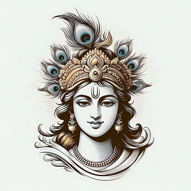 illustration of goddess of lord krishna