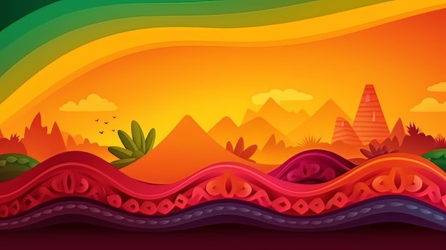 Illustration gradient background for cinco de mayo celebration