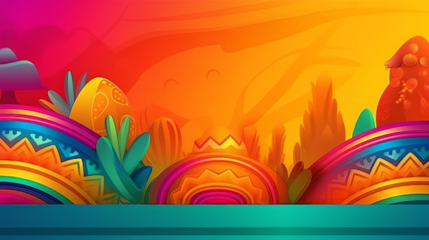 Illustration gradient background for cinco de mayo celebration