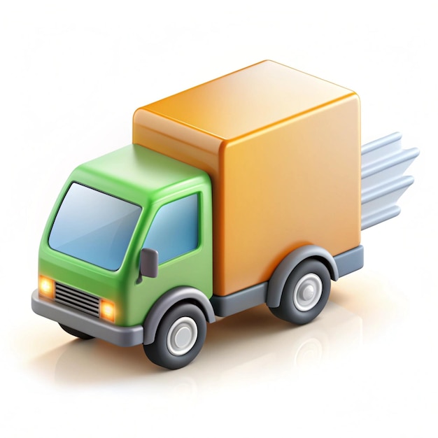 illustration graphic 3d realistic icon fast delivery isolated