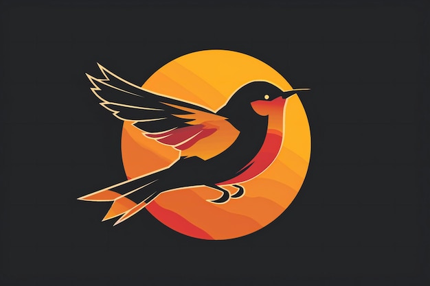 Illustration graphic of hummingbird icon logo design template Suitable for any purpose