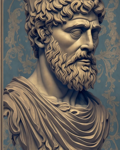 Illustration of greek philosophers aristotle intricate artwork masterpiece