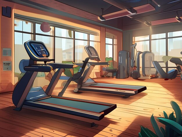 Photo illustration of gym art 8k