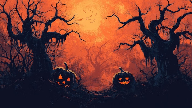 Illustration of a halloween background for a tshirt product thumbnail minimalistic ar 169 v 61 Job I